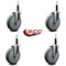 Service Caster 6'' Gray Poly Wheel Swivel 3/4'' Expanding Stem Caster Set, 4PK SCC-EX20S614-PPUB-34-4 - alternate 2